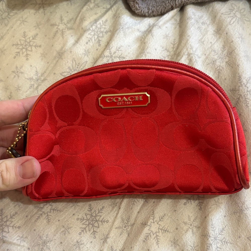 Coach Scarlet Red Makeup Bag